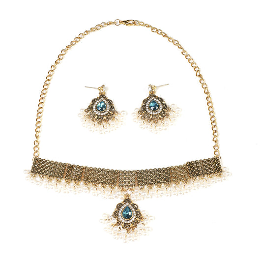 Savanna Rhythms Pearl Necklace and Earring Set