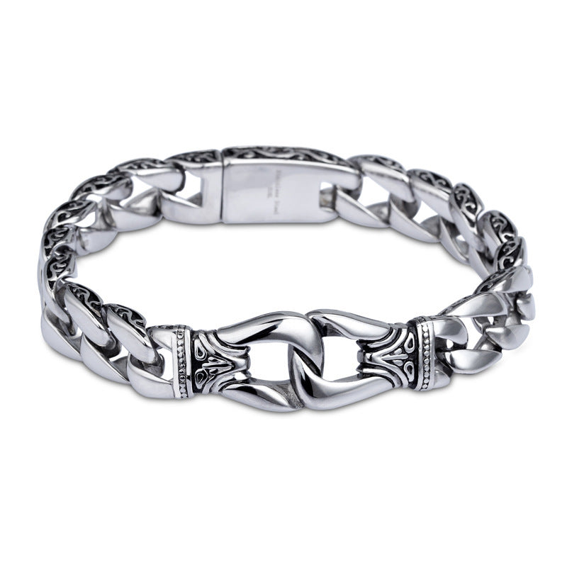 Men's Vintage-inspired Stainless Steel Bracelet - Wholesale Titanium Steel Fashion Accessory