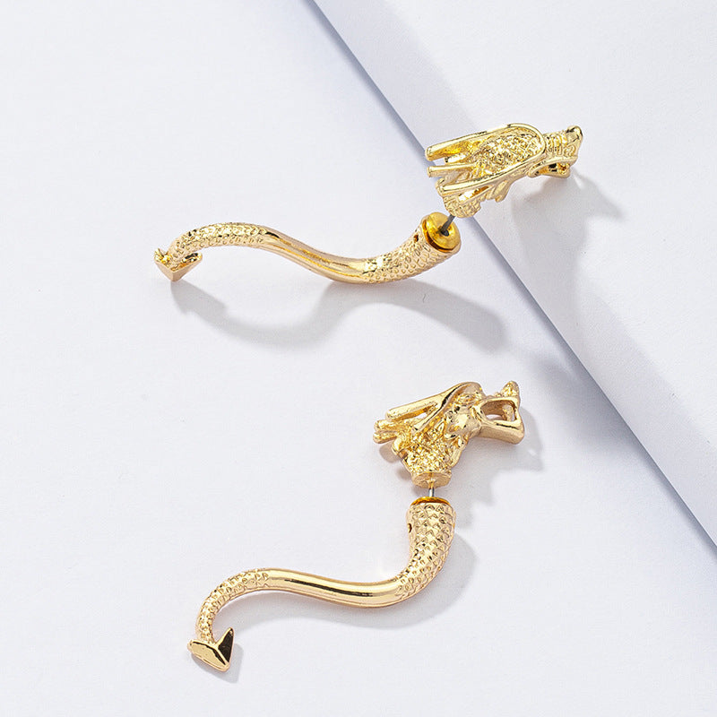 Zodiac Punk Style Irregular Line Earrings with a Twist