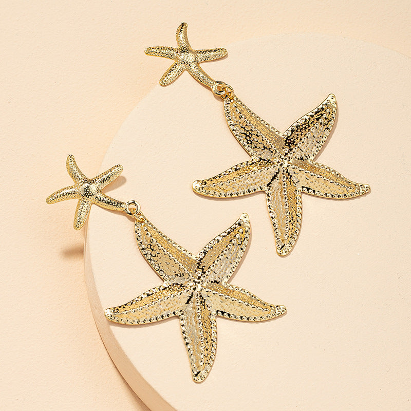 Retro Starfish Statement Earrings - Vienna Verve Collection