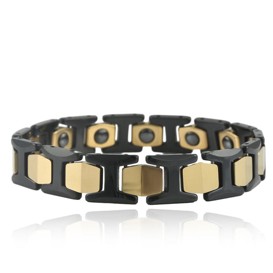 Customizable Punk Titanium Steel Bracelet for Men and Women - Stylish European and American Design