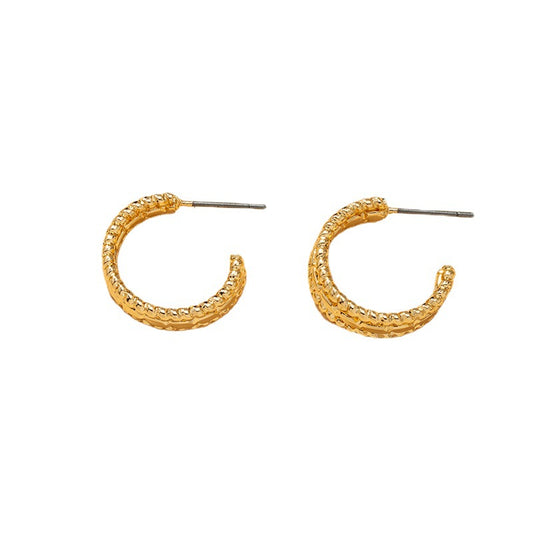 Metallic Chic C Earrings - Vienna Verve Collection