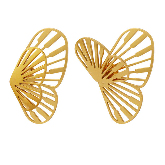 Butterfly Dance Gold-Plated Earrings for Women by Planderful - Everyday Genie Collection