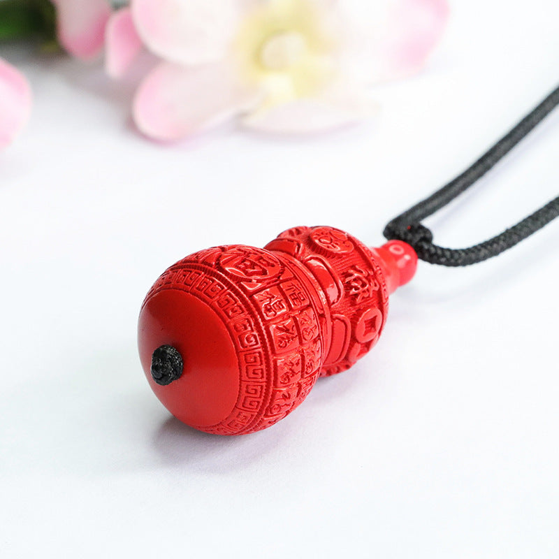 Vermilion Sand Pendant, Red Sand Blessing Gourd Pendant