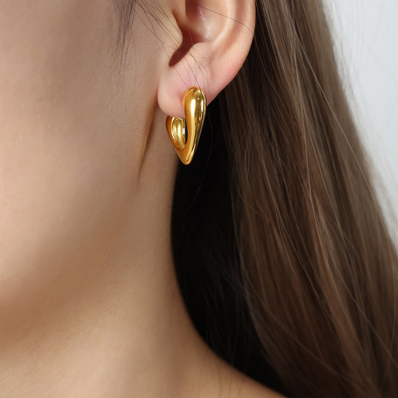 Irregular Love Earrings - Titanium Gold-plated Fashion Jewelry With a Twist