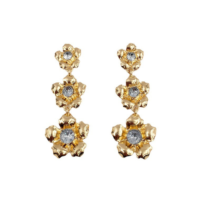 Floral Forest Long Alloy Earrings - Vienna Verve Earrings