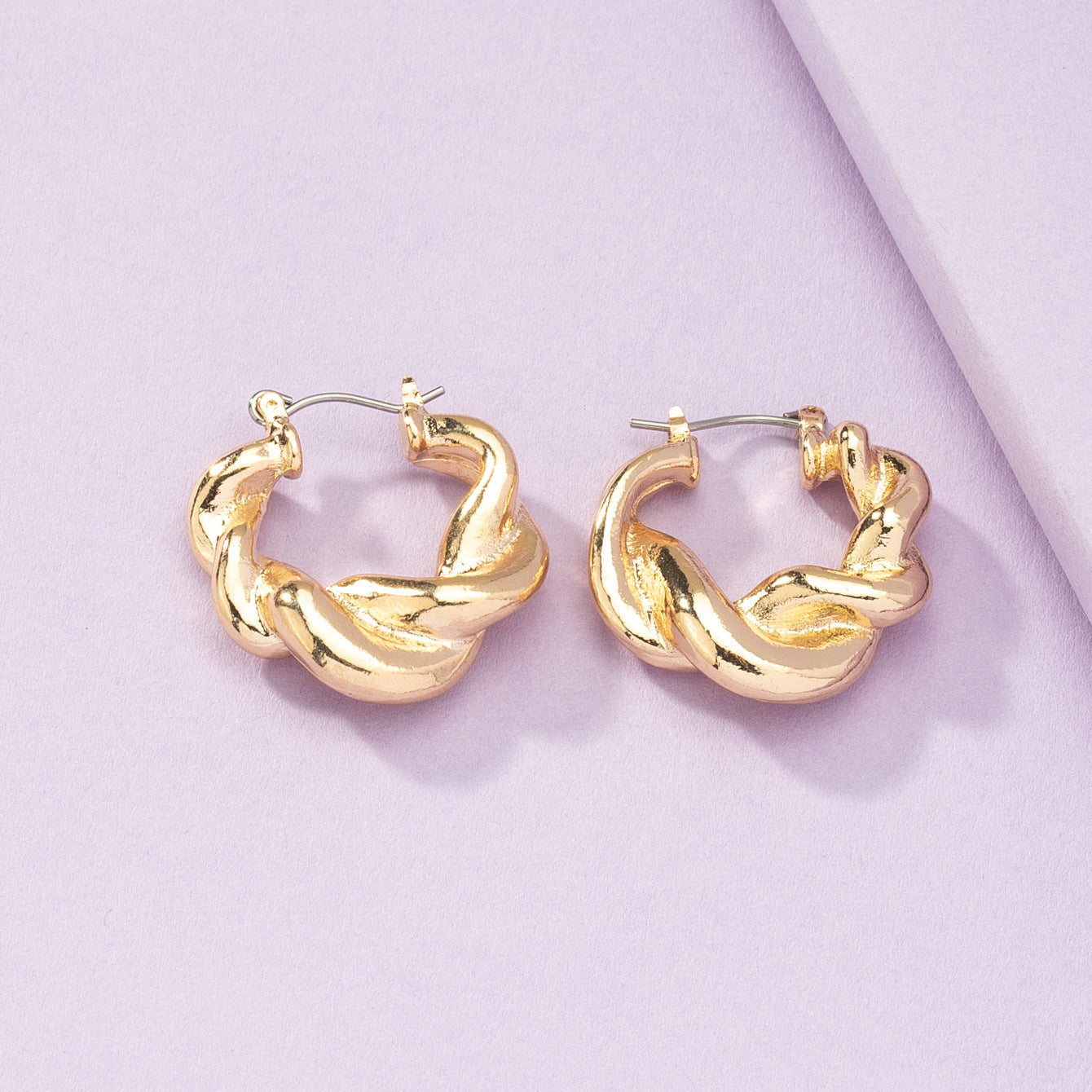 Metallic Glam Retro Earrings - Vienna Verve Collection