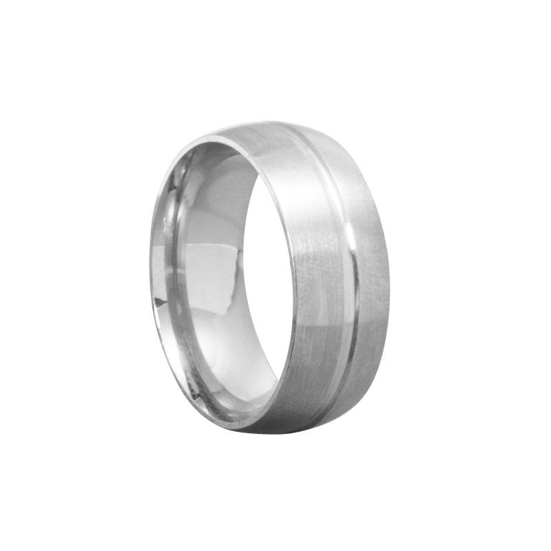 8MM Matte Black Stainless Steel Ring - Men's Fashion Jewelry - Wholesale for Men