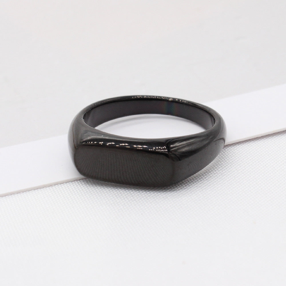 Fashionable Minimalist Titanium Steel Ring for Men and Women