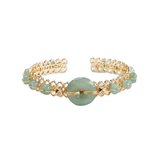 Jade Fortune's Favor Sterling Silver Bracelet