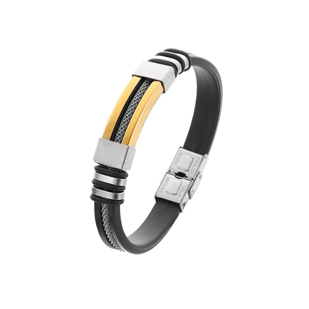 Titanium Bracelet for Men with Stylish Cross-Border Design