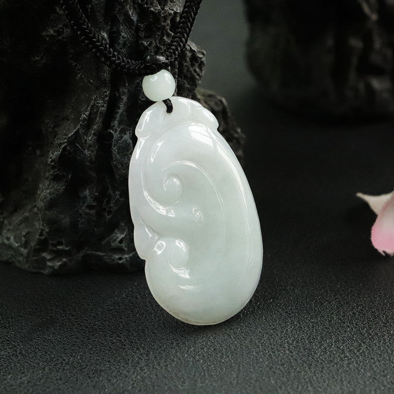 Fortune's Favor Sterling Silver Jade Pendant