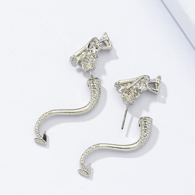 Zodiac Punk Style Irregular Line Earrings with a Twist