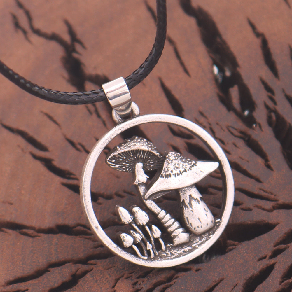 Enchanting Mushroom Totem Necklace with Zinc Alloy Pendant for Unique Personalization