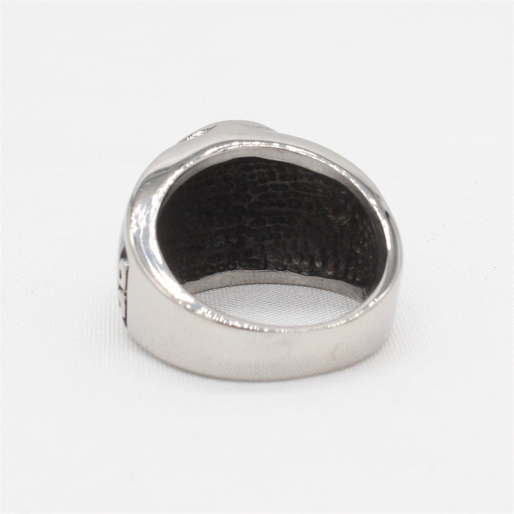 Vintage Celtic Viking Titanium Steel Ring for Men