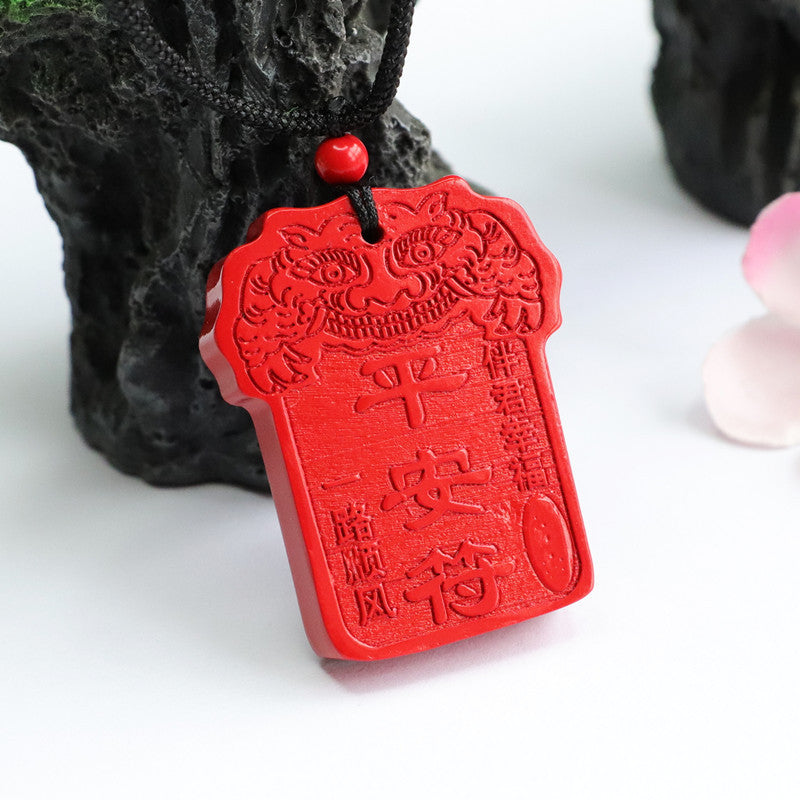 Cinnabar Pendant Red Sand Pixiu Protective Talisman Pendant Jewelry