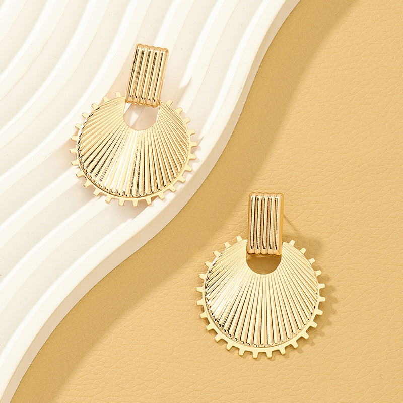 Geometric Metal Wind Earrings - Planderful Vienna Verve Collection