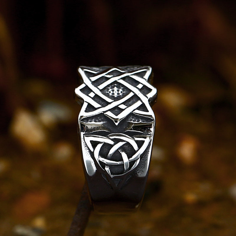 Nordic Viking Celtic Knot Titanium Steel Ring for Men - Wholesale Stainless Steel Jewelry