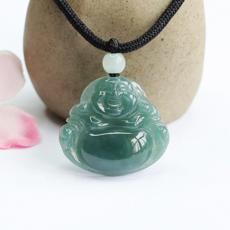 Natural A Grade Jade Pendant Blue Green Buddha Jade