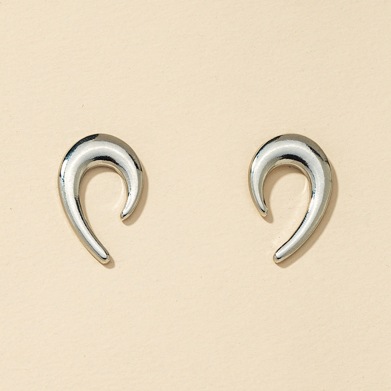 Geometric Irregular Alloy Earrings - Vienna Verve Edition