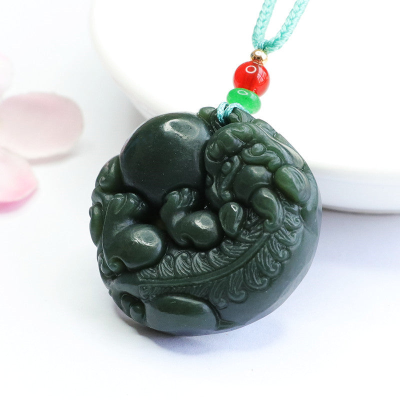 Green Dragon Jade Pendant Necklace - Fortune's Favor Collection