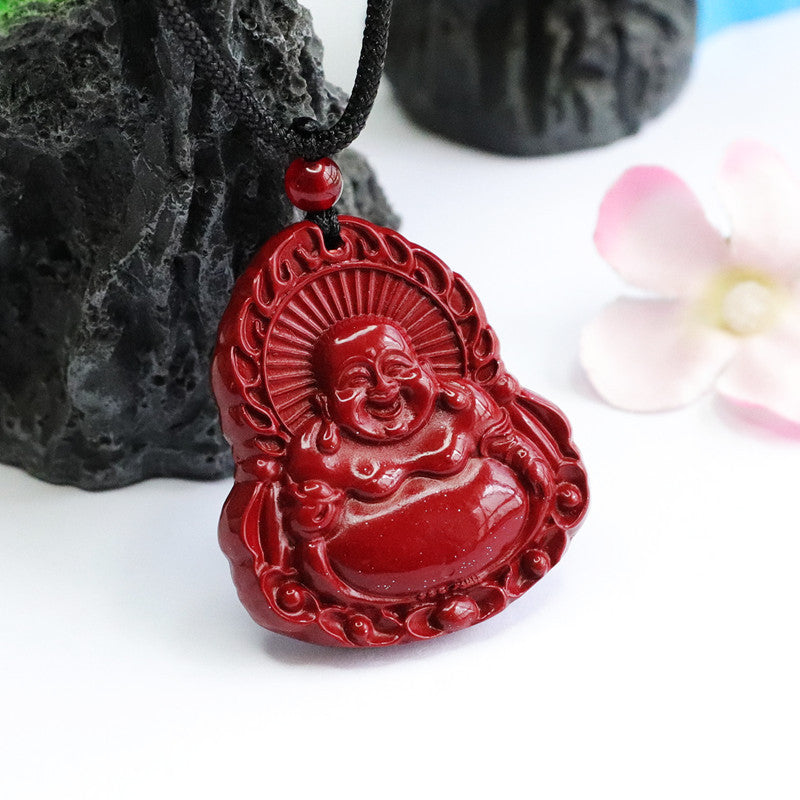 Purple Gold Maitreya Buddha Pendant from Fortune's Favor Collection