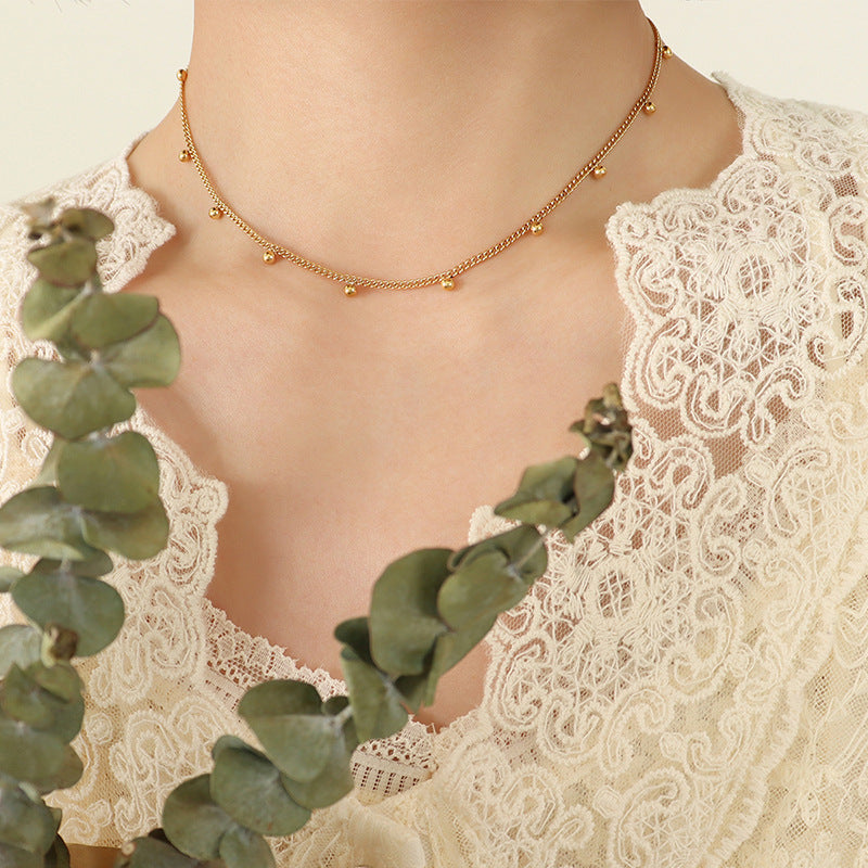 Sleek Korean Beaded Necklace for Stylish Summer Looks