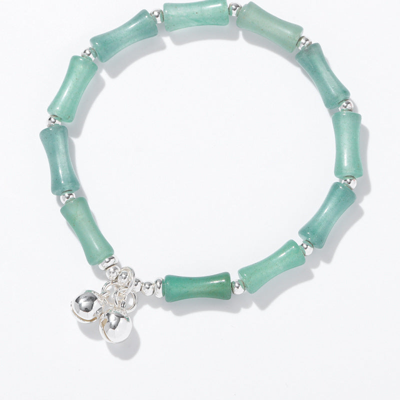 Luxurious Green Aventurine Crystal Bracelets with Sterling Silver