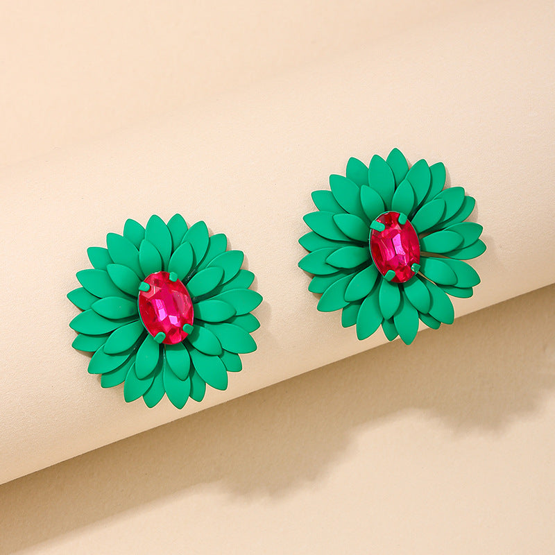 Elegant Vienna Verve Metal Flower Earrings for Women