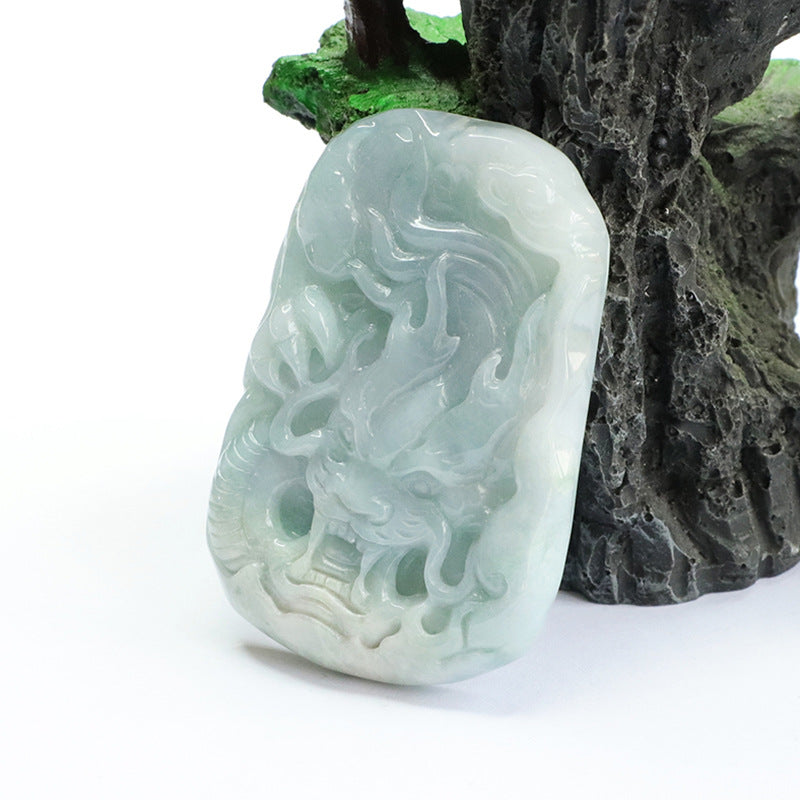 Myanmar A Grade Jade Dragon Pendant - Fortune's Favor Collection