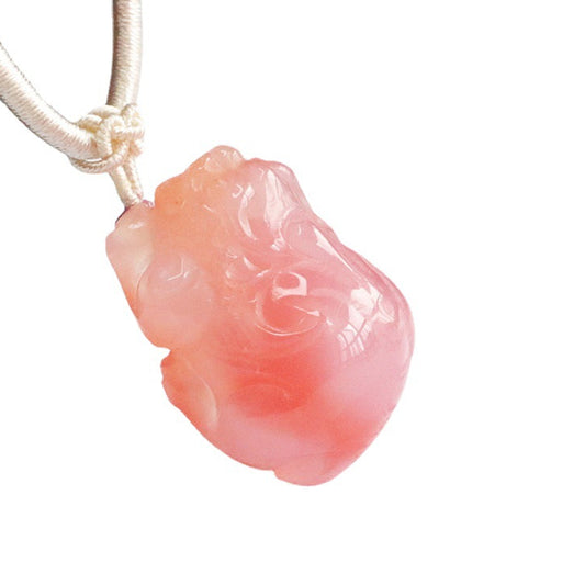 Lucky Agate Pixiu Sterling Silver Pendant Jewelry