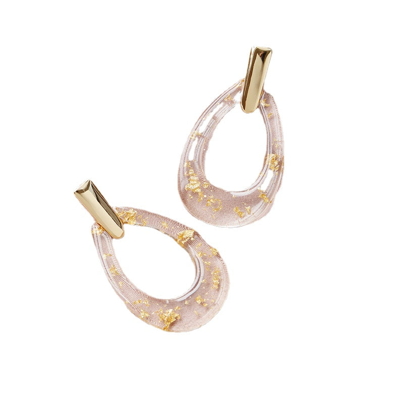 Contemporary Geometric Gold Foil Earrings from Vienna Verve