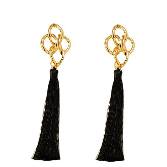 Bohemian Chic Tassel Earrings with Unique Knot Design