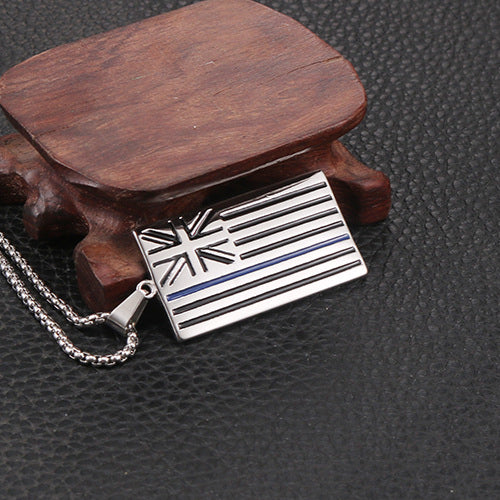 Stylish Korean National Flag Titanium Steel Pendant - Unisex Retro Stainless Steel Jewelry for Men