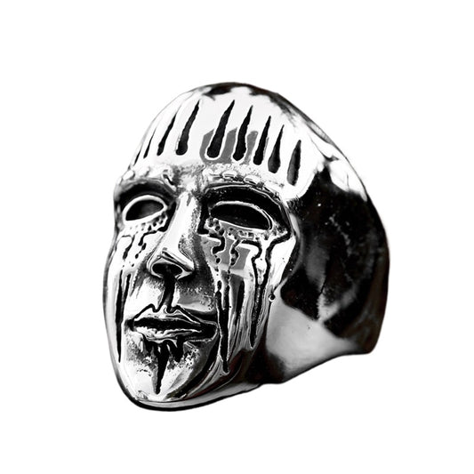 Retro European and American Stainless Steel Face Mask Ring for Men - Wholesale Titanium Steel Design