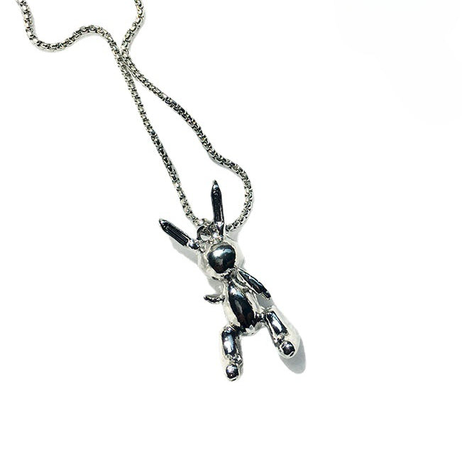 Bunny Stainless Steel Chain Necklace with Hip-Hop Vibe