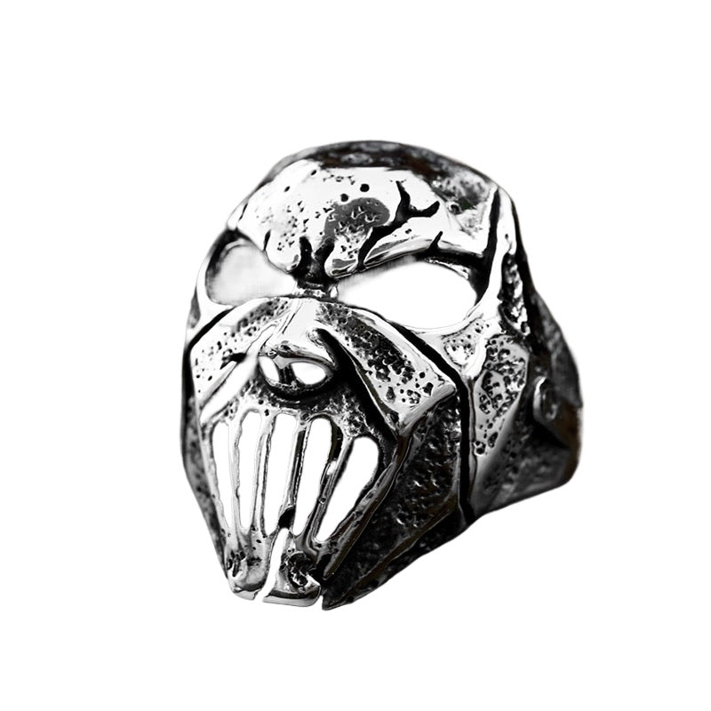 Titanium Steel Skull Mask Ring for Men - Retro Ghost Head Jewelry, Wholesale Available