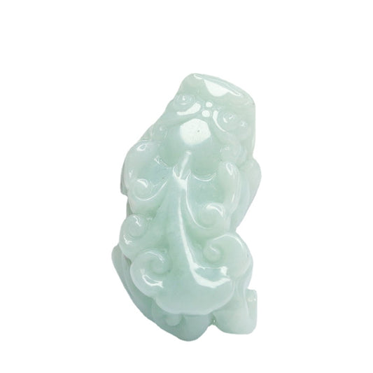 Fortune's Favor Sterling Silver Jade Pendant with Ruyi Pixiu Design