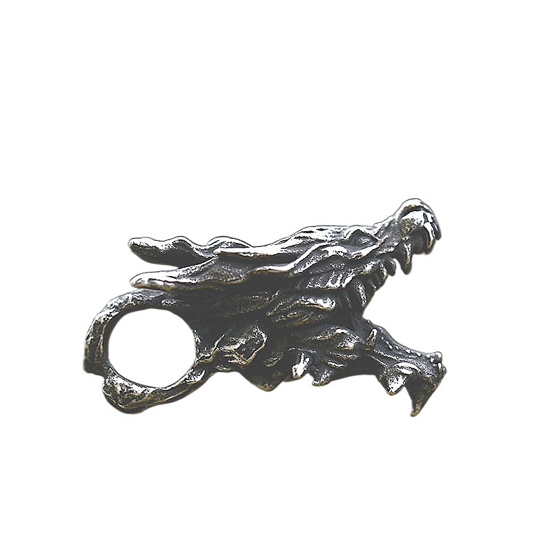 Titanium Steel Dragon Skull Pendant for Men - Retro Domineering Jewelry Wholesale