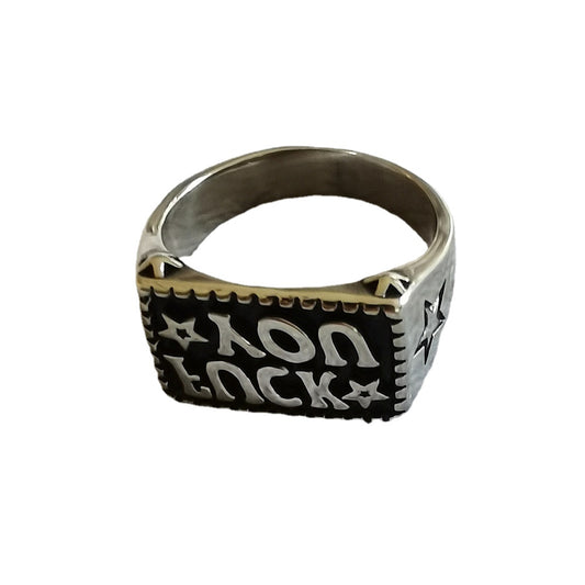 Men's Titanium Steel Ring - European and American Retro Personalized Jewelry