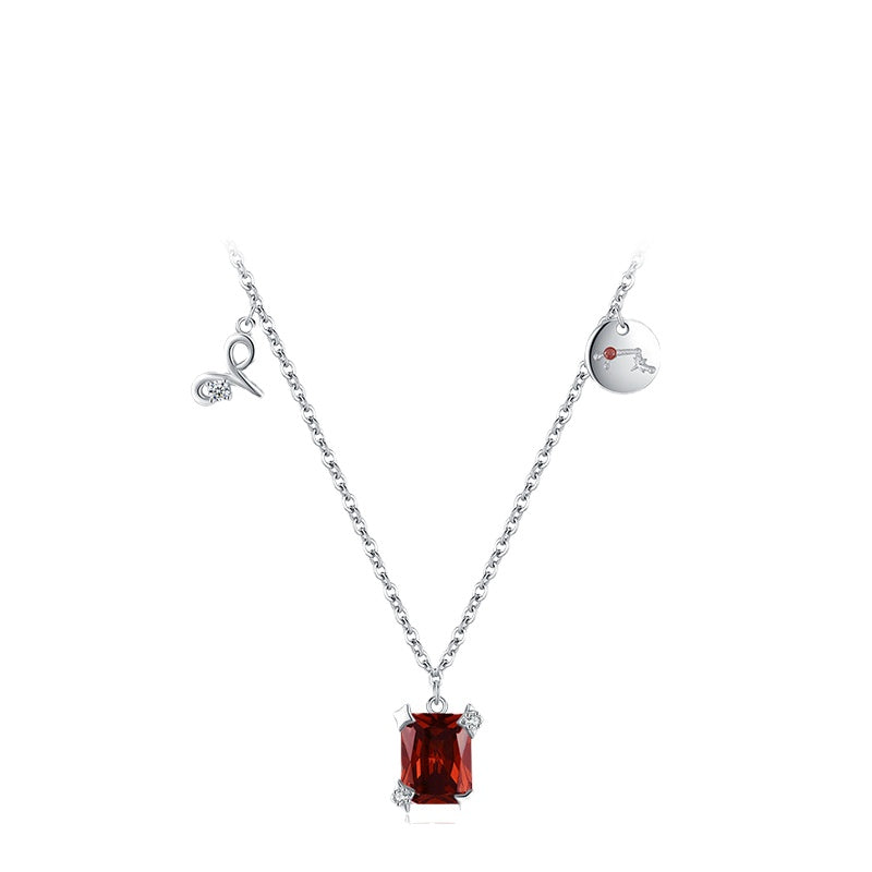 Sterling Silver Zodiac Necklace with Zircon Detail