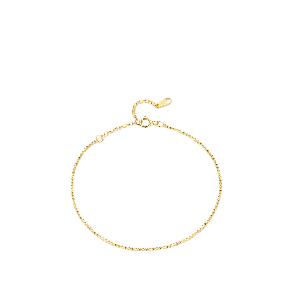 Everyday Genie Sterling Silver Bracelet with Small Gold Bead Detail for Women