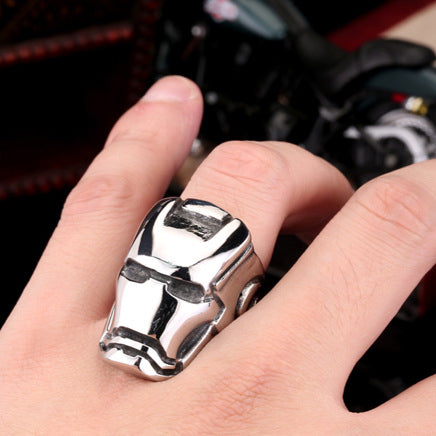 Trendy Titanium Steel Men's Ring - IronMan Inspired Jewelry for Wholesale