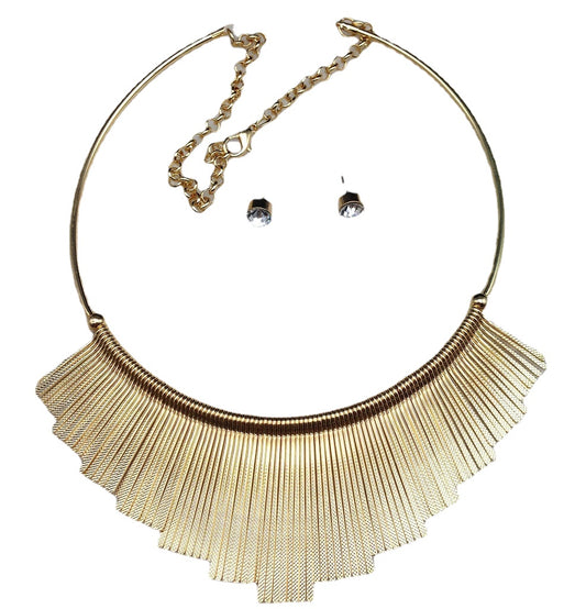 Shimmering Starburst Necklace and Earrings Set from the Savanna Rhythms Collection by Planderful