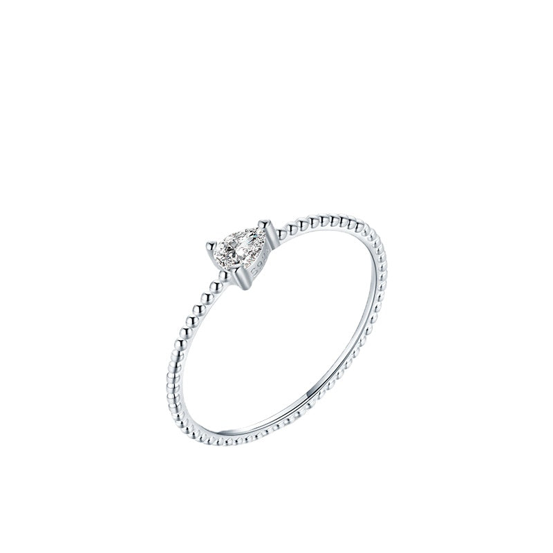 Everyday Genie Sterling Silver Zircon Ring - Simple and Elegant