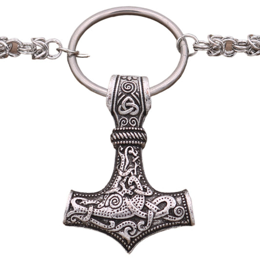 Norse Legacy Handcrafted Thor Hammer Necklace for Men - Nordic Mythology Viking Talisman