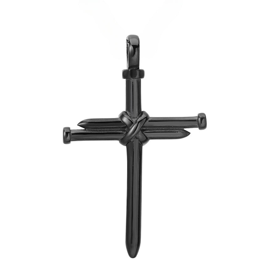 Stylish Nail Cross Titanium Steel Pendant for Men