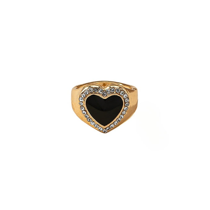 Vienna Verve Collection: Elegant High Color Protection Oil Dropping Love Ring