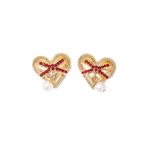 European and American Love Bow Earrings - Vienna Verve Collection