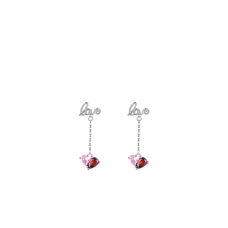 Love Letter Zircon Sterling Silver Earrings